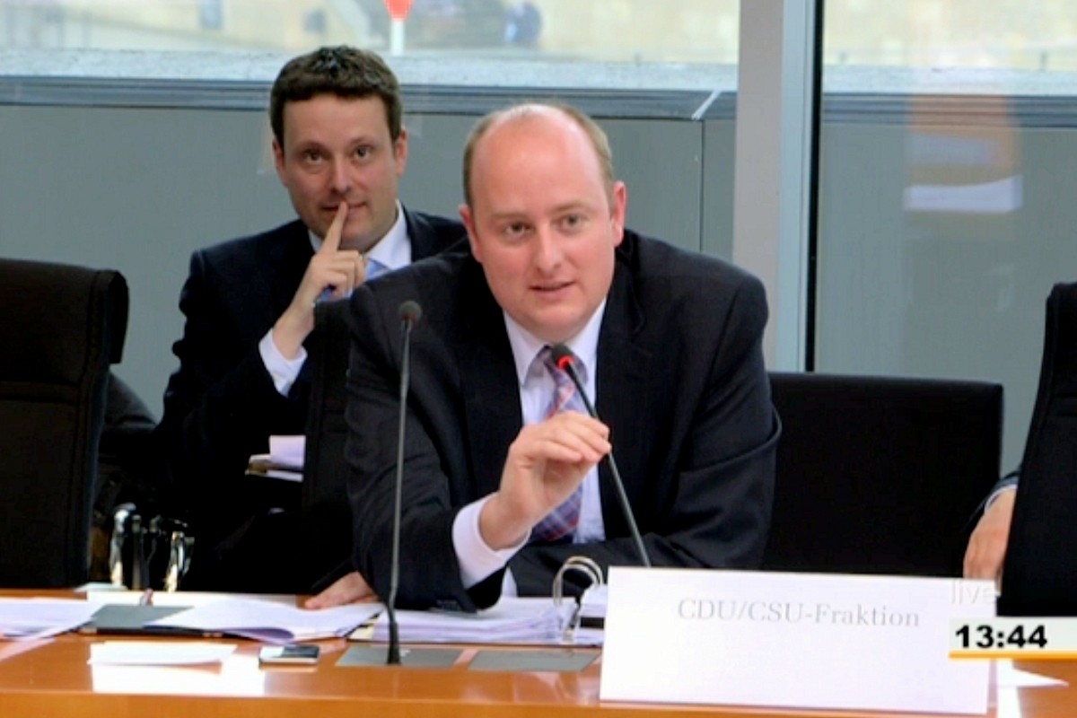 Matthias Hauer bei der Öffentlichen Anhörung zum Basiskonto im Finanzausschuss