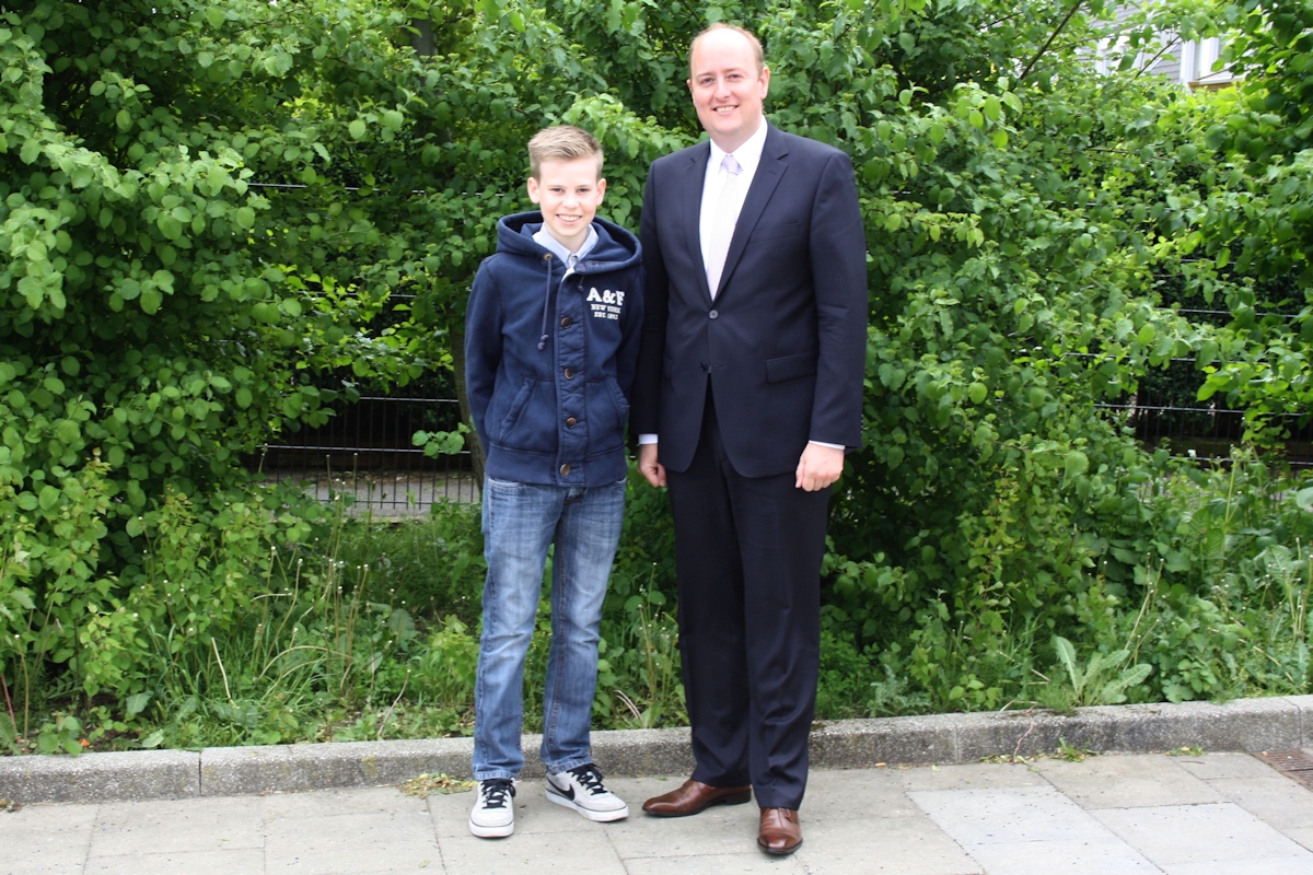 PPP-Stipendiat Cedric Himmel mit Matthias Hauer MdB